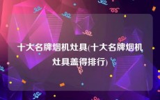十大名牌烟机灶具(十大名牌烟机灶具盖得排行)