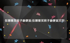 在哪里买房子最便宜(在哪里买房子最便宜又好)