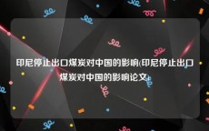 印尼停止出口煤炭对中国的影响(印尼停止出口煤炭对中国的影响论文)