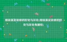 用硅藻泥装修的好处与坏处(用硅藻泥装修的好处与坏处有哪些)
