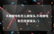不用酵母粉怎么做馒头(不用酵母粉怎样做馒头)