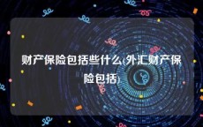 财产保险包括些什么(外汇财产保险包括)