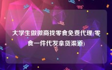 大学生做微商找零食免费代理(零食一件代发拿货渠道)