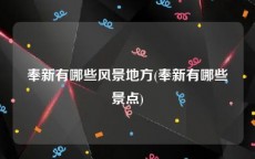 奉新有哪些风景地方(奉新有哪些景点)