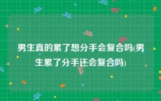 男生真的累了想分手会复合吗(男生累了分手还会复合吗)