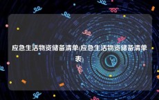 应急生活物资储备清单(应急生活物资储备清单表)