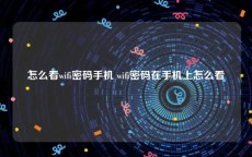怎么看wifi密码手机 wifi密码在手机上怎么看