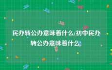 民办转公办意味着什么(初中民办转公办意味着什么)