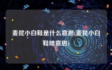 麦昆小白鞋是什么意思(麦昆小白鞋啥意思)