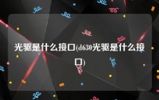 光驱是什么接口(d630光驱是什么接口)