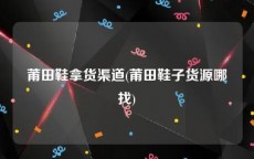 莆田鞋拿货渠道(莆田鞋子货源哪找)