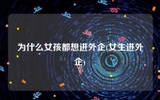 为什么女孩都想进外企(女生进外企)