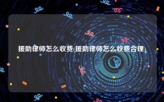 援助律师怎么收费(援助律师怎么收费合理)