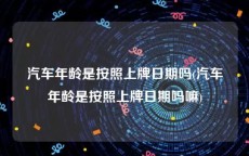 汽车年龄是按照上牌日期吗(汽车年龄是按照上牌日期吗嘛)