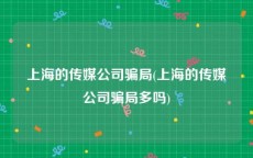 上海的传媒公司骗局(上海的传媒公司骗局多吗)