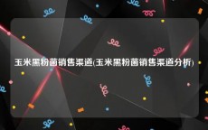 玉米黑粉菌销售渠道(玉米黑粉菌销售渠道分析)