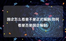 国企怎么看是不是正式编制(如何看是否是国企编制)