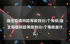 湖北疫情风险等级划分5个等级(湖北疫情风险等级划分5个等级是什么)