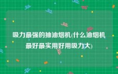 吸力最强的抽油烟机(什么油烟机最好最实用好用吸力大)