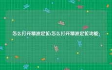 怎么打开精准定位(怎么打开精准定位功能)