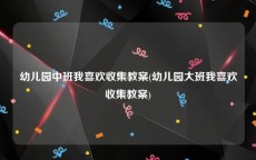 幼儿园中班我喜欢收集教案(幼儿园大班我喜欢收集教案)