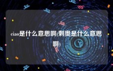 ciao是什么意思啊(刺奥是什么意思啊)