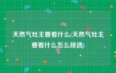 天然气灶主要看什么(天然气灶主要看什么怎么挑选)