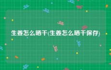 生姜怎么晒干(生姜怎么晒干保存)