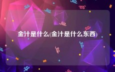 金汁是什么(金汁是什么东西)
