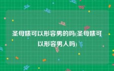 圣母婊可以形容男的吗(圣母婊可以形容男人吗)
