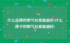 什么品牌的燃气灶质量最好(什么牌子的燃气灶质量最好)