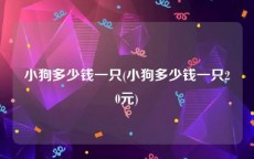 小狗多少钱一只(小狗多少钱一只20元)