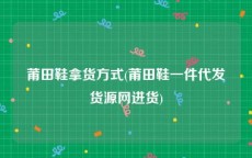 莆田鞋拿货方式(莆田鞋一件代发货源网进货)