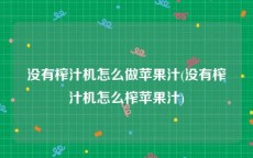没有榨汁机怎么做苹果汁(没有榨汁机怎么榨苹果汁)
