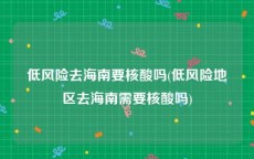低风险去海南要核酸吗(低风险地区去海南需要核酸吗)
