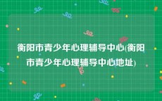 衡阳市青少年心理辅导中心(衡阳市青少年心理辅导中心地址)