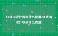 红烧肉收汁要到什么程度(红烧肉收汁收到什么程度)