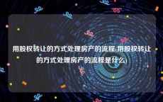 用股权转让的方式处理房产的流程(用股权转让的方式处理房产的流程是什么)
