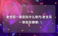老北京一条街在什么地方(老北京一条街在哪里)