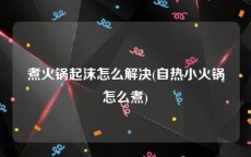 煮火锅起沫怎么解决(自热小火锅怎么煮)
