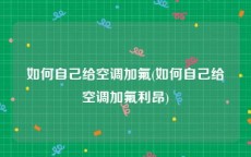 如何自己给空调加氟(如何自己给空调加氟利昂)