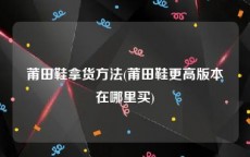 莆田鞋拿货方法(莆田鞋更高版本在哪里买)