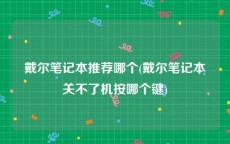 戴尔笔记本推荐哪个(戴尔笔记本关不了机按哪个键)