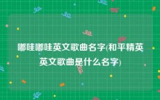 嘟哇嘟哇英文歌曲名字(和平精英英文歌曲是什么名字)
