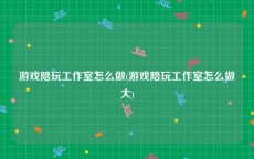 游戏陪玩工作室怎么做(游戏陪玩工作室怎么做大)