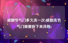 威朗节气门多久洗一次(威朗洗节气门需要拆下来洗吗)