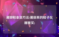 莆田鞋拿货方法(莆田系的鞋子在哪里买)