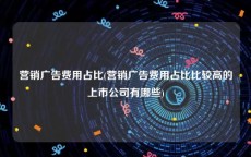 营销广告费用占比(营销广告费用占比比较高的上市公司有哪些)