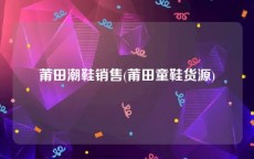 莆田潮鞋销售(莆田童鞋货源)