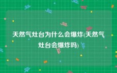 天然气灶台为什么会爆炸(天然气灶台会爆炸吗)